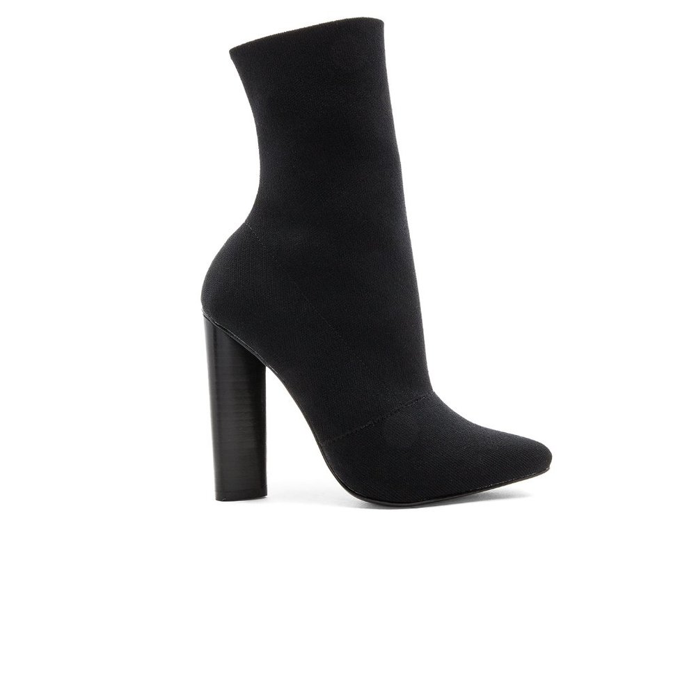 Steve Madden Black Stretch Knit Capitol Bootie - Picture 8 of 11